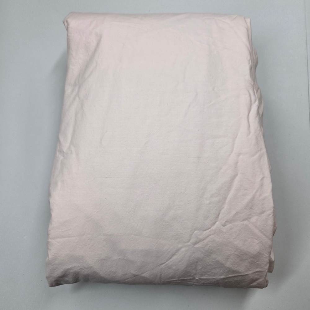 QUINCE Classic Organic Percale Duvet Twin Soft Blush Pale Light Pink 3965